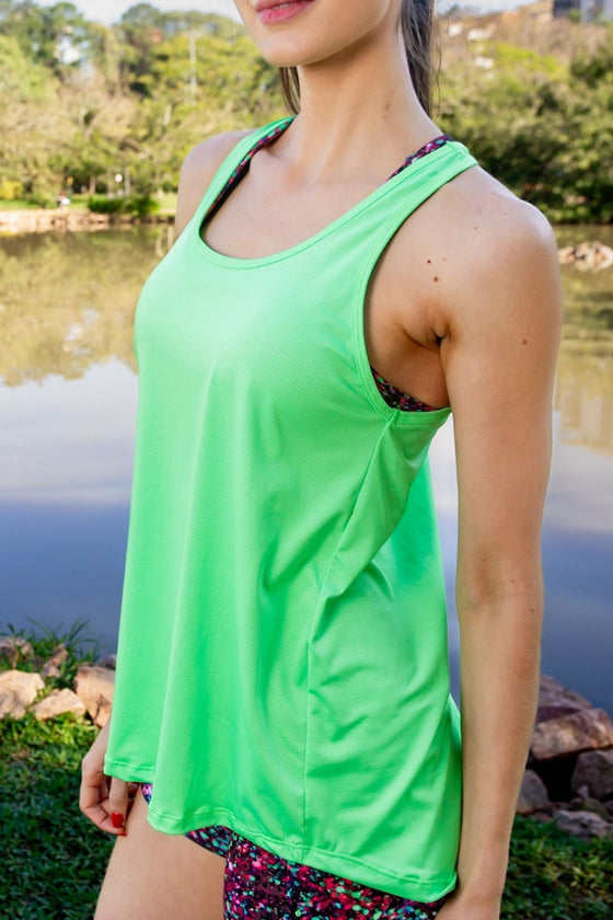 Fitness Racerback Singlet - Fluro Green - RunFaster