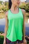 Fitness Racerback Singlet - Fluro Green - RunFaster