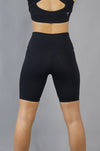 High Waist Long Shorts - Black - RunFaster