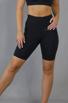 High Waist Long Shorts - Black - RunFaster