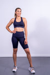 High Waist Long Shorts - Ink - RunFaster