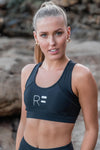 Keyhole Sports Bra - Black - RunFaster