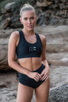 Keyhole Sports Bra - Black - RunFaster