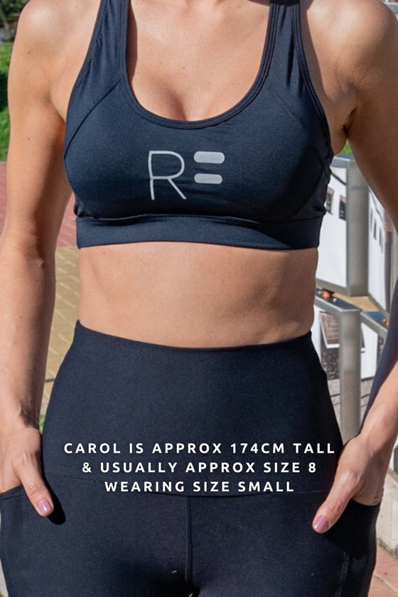 Keyhole Sports Bra - Black - RunFaster