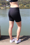 Mid Waist Mid Shorts - Black - RunFaster