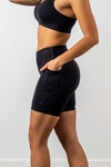 Mid Waist Mid Shorts - Black - RunFaster