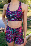 Mid Waist Mid Shorts - Starry Nights - RunFaster