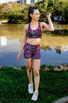 Mid Waist Mid Shorts - Starry Nights - RunFaster