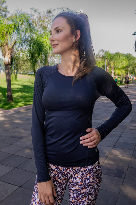 Sprinter Long Sleeve - Black - RunFaster