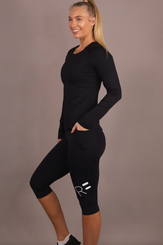 Sprinter Long Sleeve - Black - RunFaster